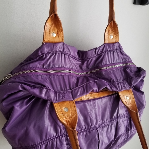 👜CHRISTOPHER KON PURPLE/TAN  HANDBAG - Picture 7 of 8